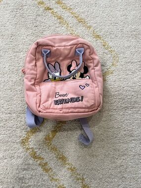 Zara Pink Kids Minnie & Daisy Best Friends Mini Backpack with Lilac Straps